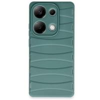 Newface Xiaomi Redmi Note 13 Pro 4G Kılıf Bibercas Silikon Kapak - Koyu Yeşil