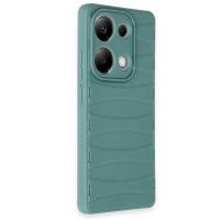Newface Xiaomi Redmi Note 13 Pro 4G Kılıf Bibercas Silikon Kapak - Koyu Yeşil