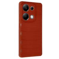 Newface Xiaomi Redmi Note 13 Pro 4G Kılıf Bibercas Silikon Kapak - Kırmızı