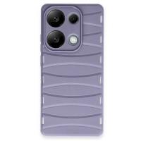 Newface Xiaomi Redmi Note 13 Pro 4G Kılıf Bibercas Silikon Kapak - Lila