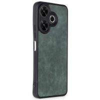 Newface Xiaomi Redmi 13 4G Kılıf Aras Deri Kapak - Koyu Yeşil