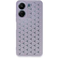 Newface Xiaomi Redmi 13C Kılıf Petek Silikon Kapak - Lila