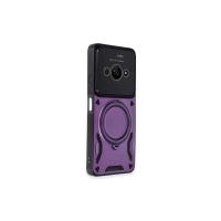 Newface Xiaomi Poco C61 Kılıf Joy Lens Standlı Kapak - Mor