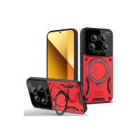 Newface Xiaomi Mi 14 Ultra Kılıf Joy Lens Standlı Kapak - Kırmızı