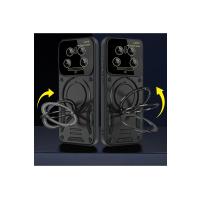 Newface Xiaomi Mi 14 Ultra Kılıf Joy Lens Standlı Kapak - Kırmızı