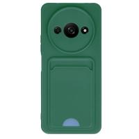 Newface Xiaomi Redmi A3 4G Kılıf Kelvin Kartvizitli Silikon - Koyu Yeşil