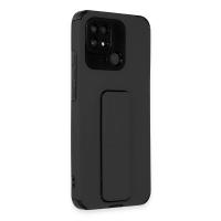 Newface Xiaomi Redmi 10C Kılıf Mega Standlı Silikon - Siyah