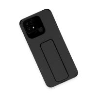 Newface Xiaomi Redmi 10C Kılıf Mega Standlı Silikon - Siyah