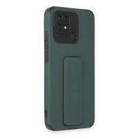 Newface Xiaomi Redmi 10C Kılıf Mega Standlı Silikon - Yeşil