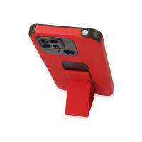 Newface Xiaomi Redmi 10C Kılıf Mega Standlı Silikon - Kırmızı