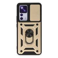 Newface Xiaomi Mi 12T Pro Kılıf Pars Lens Yüzüklü Silikon - Gold