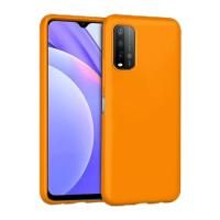 Newface Xiaomi Redmi 9T Kılıf Nano içi Kadife Silikon - Turuncu