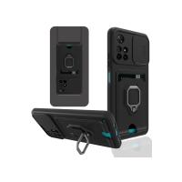 Newface Xiaomi Redmi Note 11T Kılıf Zuma Kartvizitli Yüzüklü Silikon - Siyah