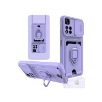 Newface Xiaomi Redmi Note 11 Pro Plus 5G Kılıf Zuma Kartvizitli Yüzüklü Silikon - Lila