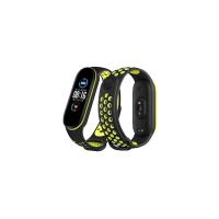 Newface Xiaomi Mi Band 4 Spor Delikli Kordon - Siyah-Yeşil