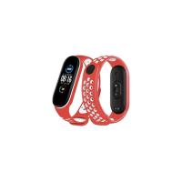 Newface Xiaomi Mi Band 4 Spor Delikli Kordon - Kırmızı-Beyaz