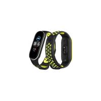 Newface Xiaomi Mi Band 4 Spor Delikli Kordon - Siyah-Yeşil-Beyaz