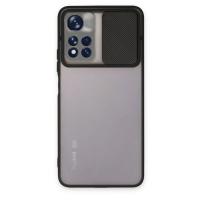 Newface Xiaomi Redmi Note 11 Pro Plus 5G Kılıf Palm Buzlu Kamera Sürgülü Silikon - Siyah