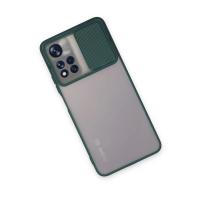 Newface Xiaomi Redmi Note 11 Pro Plus 5G Kılıf Palm Buzlu Kamera Sürgülü Silikon - Yeşil