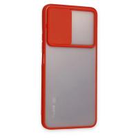 Newface Xiaomi Redmi Note 11 Pro Plus 5G Kılıf Palm Buzlu Kamera Sürgülü Silikon - Kırmızı