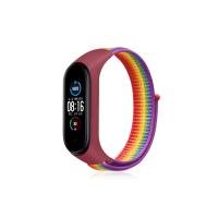 Newface Xiaomi Mi Band 4 Hasırlı Cırtcırtlı Kordon - Gökkuşağı