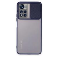 Newface Xiaomi Redmi Note 11 Pro Plus 5G Kılıf Palm Buzlu Kamera Sürgülü Silikon - Lacivert