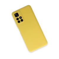 Newface Xiaomi Redmi Note 11T Kılıf Nano içi Kadife Silikon - Sarı