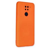 Newface Xiaomi Redmi Note 9 Kılıf Nano içi Kadife Silikon - Turuncu