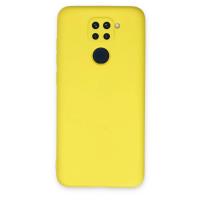 Newface Xiaomi Redmi Note 9 Kılıf Nano içi Kadife Silikon - Sarı