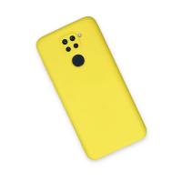 Newface Xiaomi Redmi Note 9 Kılıf Nano içi Kadife Silikon - Sarı