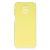 Newface Xiaomi Redmi Note 9 Pro Kılıf Nano içi Kadife Silikon - Sarı