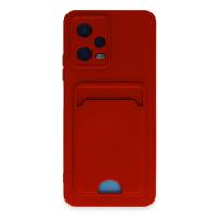 Newface Xiaomi Redmi Note 12 4G Kılıf Kelvin Kartvizitli Silikon - Kırmızı