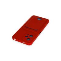 Newface Xiaomi Redmi Note 12 4G Kılıf Kelvin Kartvizitli Silikon - Kırmızı