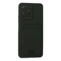 Newface Xiaomi Redmi Note 12 4G Kılıf Kelvin Kartvizitli Silikon - Koyu Yeşil