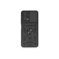 Newface Xiaomi Redmi Note 12 4G Kılıf Pars Lens Yüzüklü Silikon - Siyah