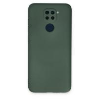 Newface Xiaomi Redmi Note 9 Kılıf Nano içi Kadife Silikon - Koyu Yeşil