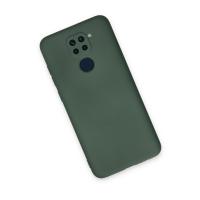Newface Xiaomi Redmi Note 9 Kılıf Nano içi Kadife Silikon - Koyu Yeşil