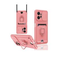 Newface Xiaomi Redmi Note 12 4G Kılıf Zuma Kartvizitli Yüzüklü Silikon - Pembe