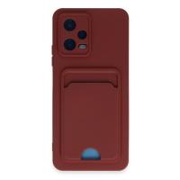 Newface Xiaomi Poco X5 5G Kılıf Kelvin Kartvizitli Silikon - Bordo