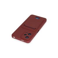 Newface Xiaomi Poco X5 5G Kılıf Kelvin Kartvizitli Silikon - Bordo