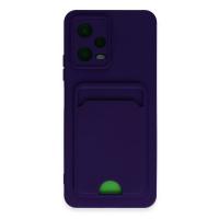 Newface Xiaomi Poco X5 5G Kılıf Kelvin Kartvizitli Silikon - Derin Mor