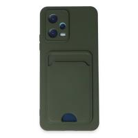 Newface Xiaomi Poco X5 5G Kılıf Kelvin Kartvizitli Silikon - Koyu Yeşil