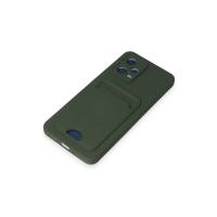 Newface Xiaomi Poco X5 5G Kılıf Kelvin Kartvizitli Silikon - Koyu Yeşil