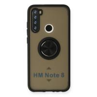 Newface Xiaomi Redmi Note 8 Kılıf Montreal Yüzüklü Silikon Kapak - Siyah