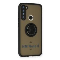 Newface Xiaomi Redmi Note 8 Kılıf Montreal Yüzüklü Silikon Kapak - Siyah