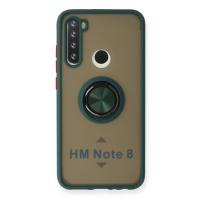 Newface Xiaomi Redmi Note 8 Kılıf Montreal Yüzüklü Silikon Kapak - Yeşil