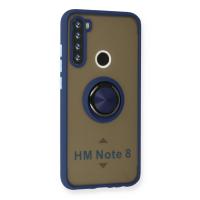 Newface Xiaomi Redmi Note 8 Kılıf Montreal Yüzüklü Silikon Kapak - Lacivert