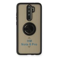 Newface Xiaomi Redmi Note 8 Pro Kılıf Montreal Yüzüklü Silikon Kapak - Siyah