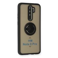 Newface Xiaomi Redmi Note 8 Pro Kılıf Montreal Yüzüklü Silikon Kapak - Siyah