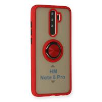 Newface Xiaomi Redmi Note 8 Pro Kılıf Montreal Yüzüklü Silikon Kapak - Kırmızı